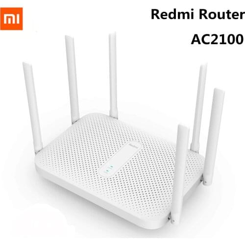 Xiaomi Redmi AC2100 Router Gigabit 2.4G 5.0 Ghz 128 Mb Ram 2033Mbps Wireless Router Wifi Repeater 6 High Gain Antennas Wider