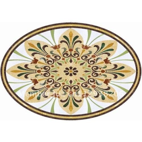 Waterjet medallion,marble inlay