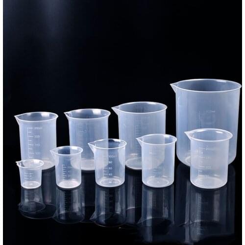 Scale Transparent Plastic Measuring Cup Liquid Graduated Volumetric Beaker Container for Baking Lab Supplie 25/50/100/200/1000ml