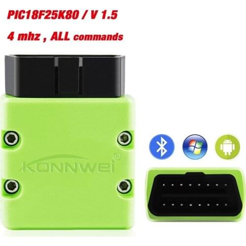 KONNWEI KW902 ELM327 V1.5 OBD2 Scanner Bluetooth Autoscanner PIC18f25k80 MINI ELM 327 OBDII KW902 Code Reader for Android Phone
