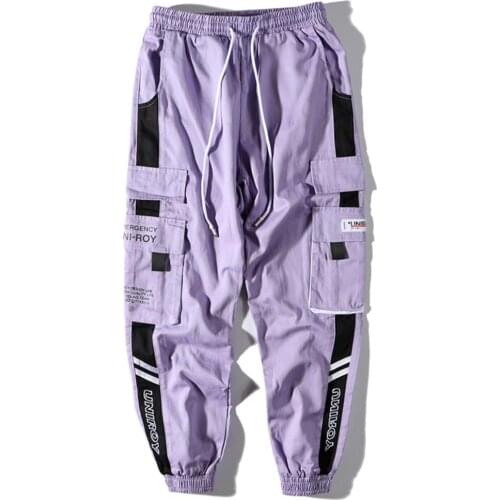 Color Block Mens Sweatpants Unisex Track Pants Hip Hop Spring Fall Streetwear Midweight Loose Harem Joggers Men Clothing