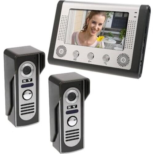 7" TFT Color Display Wired Video Intercom Doorbell Door Phone Intercom System