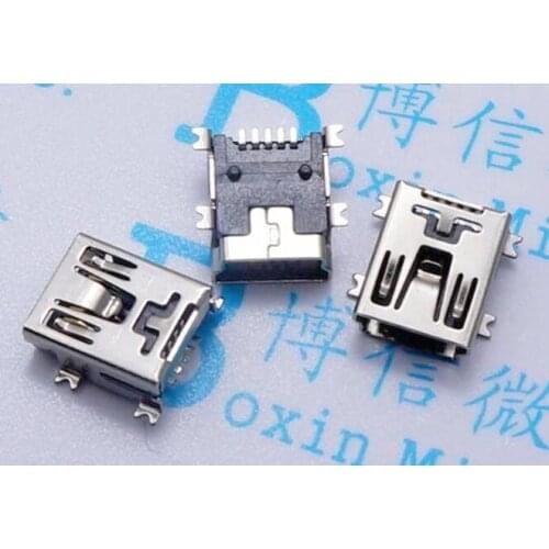 10pcs Mini USB connector SMD USB Data interface 5PIN 5 needle mini Micro usb socket Free shipping