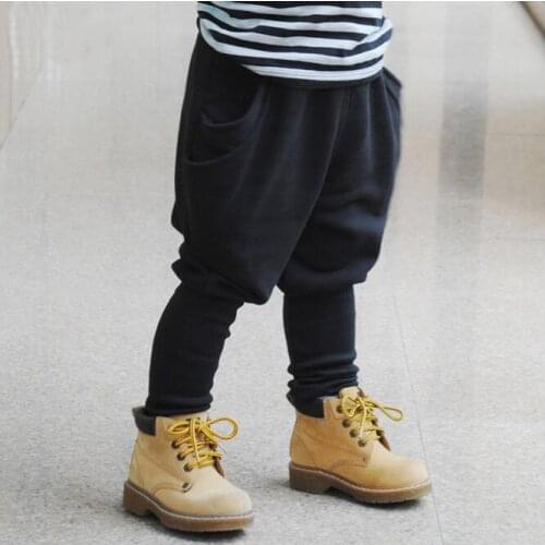 2017 Solid Boys New Childrens Clothing Harem Hip Hop Dance Baggy Pants Bloomers Sweatpants Costumes Kids Punk Sports Trousers