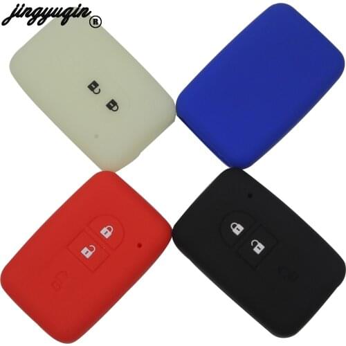 Jingyuqin 2Buttons Silicone Case Remote Car Key Fob Cover For Nissan Micra Xtrail Qashqai Juke Duke Protector Holder
