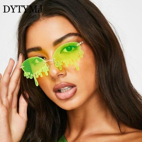 DYTYMJ New Funny Rimless Women Sunglasses 2020 Sun Glasses Women/Men Retro Women Eyeglasses Brand Designer Gafas De Sol De Mujer