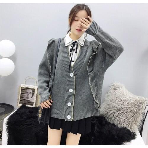 Loose Cardigan Sweater Coat Womens Knitted Cardigan Jacket Thick Sweater Plus Size Women Clothing