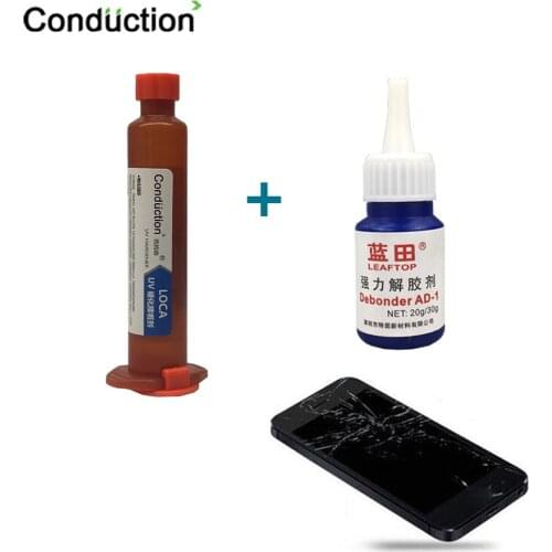TP-2500 5ml 10ml UV LOCA Liquid Optical Clear Adhesive Glue+Uv Glue Remover for smart phone Edge LCD Glass Screen Repair
