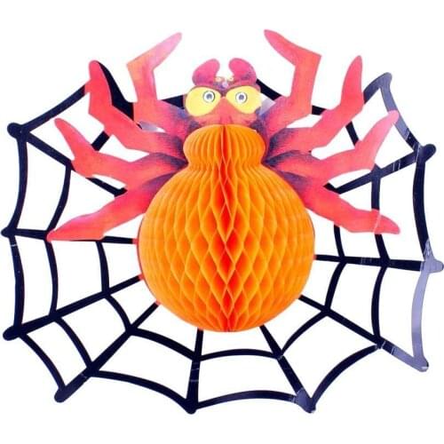 Halloween Decor Horrible Paper Spider Decor Trick Or Track Door Decor Kids Favor Happy Halloween Party Wall Pendant 2021 New