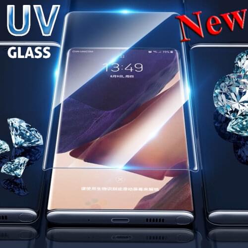 UV Full Gue Glass Film for Note 20 Ultra Samsung Galaxy Screen Protector UV Glass Film + UV Glue + UV Light for Note20