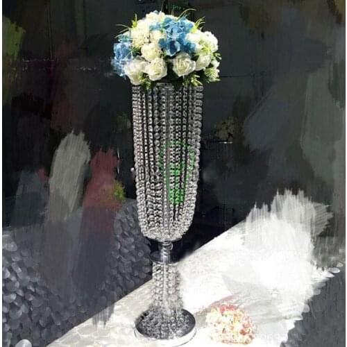 80cm(31") height crystal wedding road lead props wedding table certerpieces event party decoration wedding flower holder