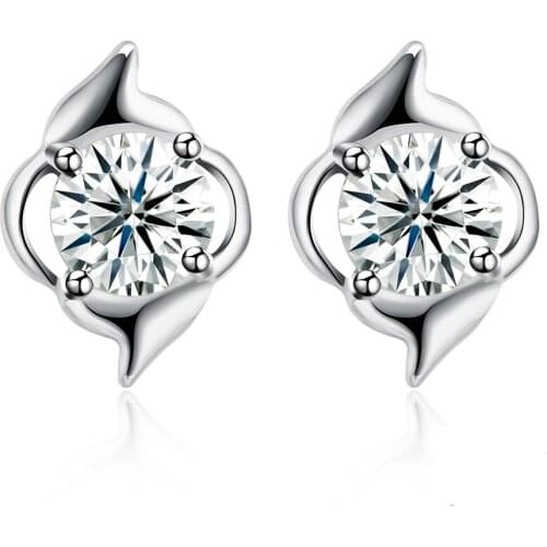 ZEMIOR 925 Sterling Silver Lightning Shape Women Earrings Korean Exquisite Cubic Zirconia Stud Earring Classic Party Jewelry