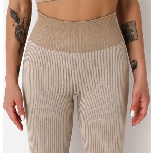 Women Leggings Gym Workout Running Fitness Solid Sportswear Yoga Pants Training HighWaist Vital Jogging Peach Hip Tight Elastic