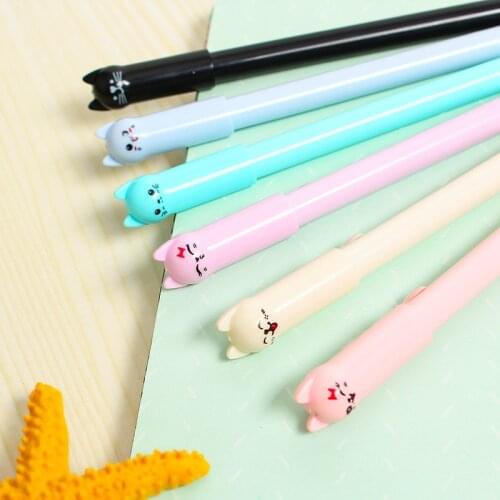 1 pcs Korean Creative Stationery cute Pussy Neutral Pen students use all Neutral Pen with Neutral Pen