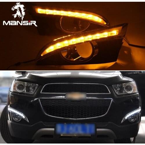 12V LED Daytime Running Light Daylights Car DRL For Chevrolet Captiva 2011 2012 2013 Headlights Auto Turn Signal DRL Bumper lamp