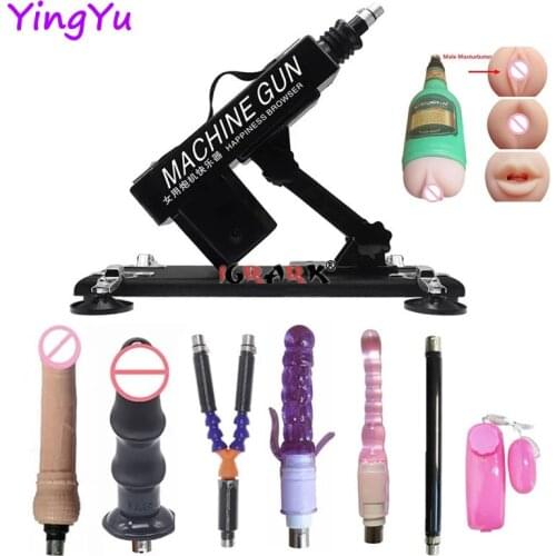 Automatic Sex Machine With Dildo Vibrator Masturbation Sex Machine Pumping Gun Attachments Sex Toys For Women Men Adults Couples