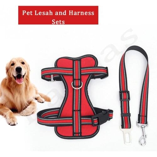 Car Seat Belt For Pet Dog Cat CarAccessories Goods Animals Adjustable Harness Lead Leash Small Medium Travel Clip French Bulldog