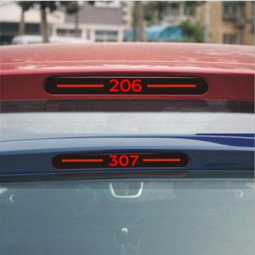 Car-styling Carbon Fiber Brake Sticker Rear Brake Lights stickers For Peugeot 307 peugeot 206 308 207 406 407 408