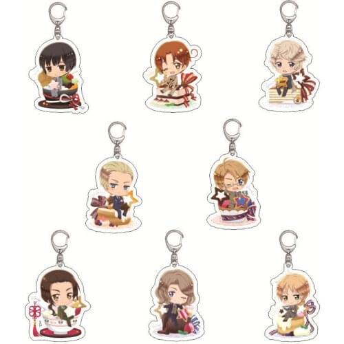 Axis Powers Hetalia Arthur Kirkland APH Anime Acrylic Figure keychain Keyring Model Toy Gifts Cosplay Collection