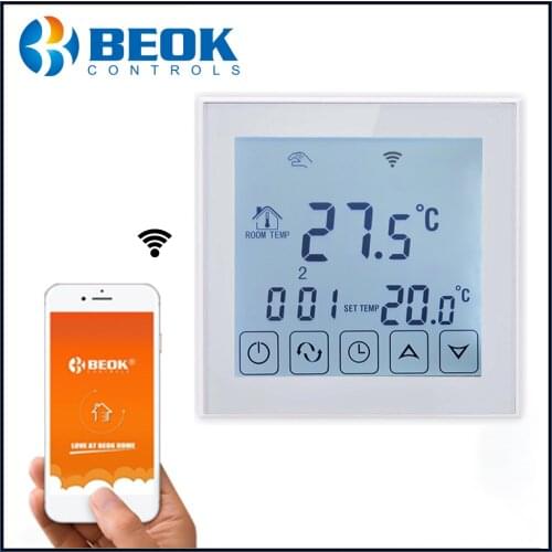 Beok Smart WIFI Floor Thermostat for Electric Heating Element Smart Home TDS23WIFIEP Room Thermostat Google Alexa Voice Control