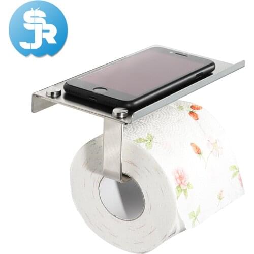 Free shipping beautiful drawing 304 stainless steel toilet paper holder paper roll holder phone holder bathroom accessories new
