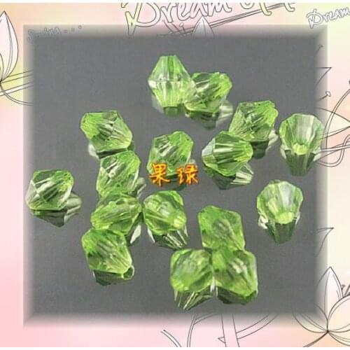 Free Shipping AAA Quality Apple Green Colour Glass Crystal 6mm 8mm Disco Bicone Beads Fit For Fashion Jewelry DIY Making