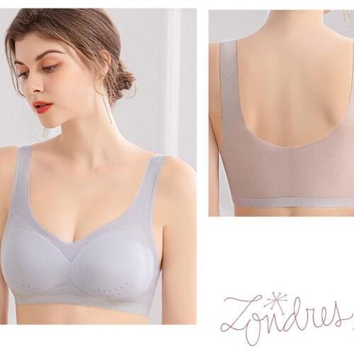 Seamless Latex Underwear Bras for Women Plus Size M-4XL Push Up Bralette Top Bh Comfort Cooling Gathers Shock-Proof Pad