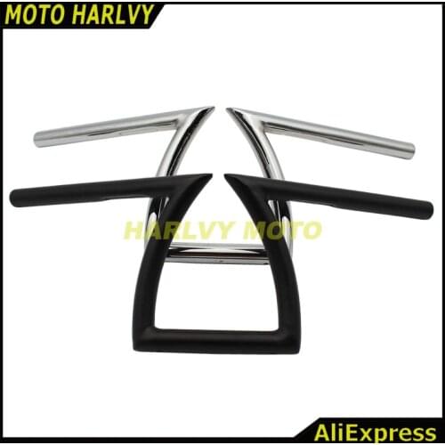 Black Drag 1" 25mm Z Bars Pullback Handlebars For CB GS XS KZ Chopper Bobber Honda Suzuki Kawasaki Yamaha Harley Chopper Custom