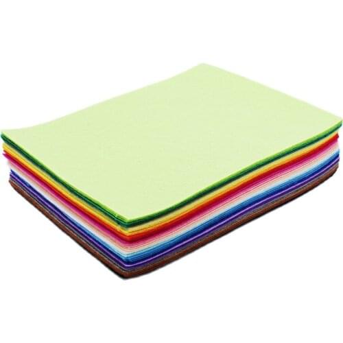 CMCYILING 40 Pcs/lot 20cm*15cm Felt Fabric 1 MM Thickness Polyester Cloth For DIY Crafts Scrapbook Felt Sheet