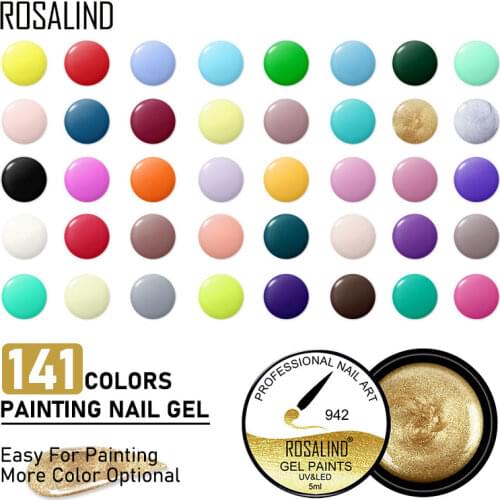 ROSALIND Nail Gel Varnishes Set Painting Gel Nail Polish Nails 5ml DIY Design All For Manicure Hybrid Lacquer Gel Paints Polish