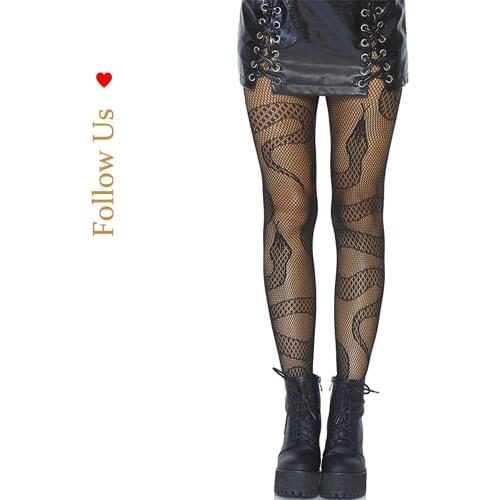 1 pair Sexy wild snake-shaped pantyhose mesh punk Snake fishnet socks stretch pantyhose stockings sexy