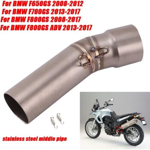 Silp on for BMW F800GS F700GS F650GS Middle Link Pipe Escape 51mm Tail Exhaust Muffler Pipe Stainless System