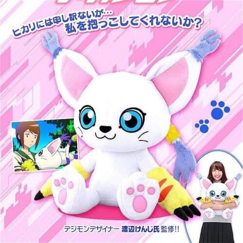 Hot Digimon Adventures Anime Digital Monster Tailmon Plush Stuffed Doll Cute Soft Toy Cosplay Toy 50 cm New Gifts