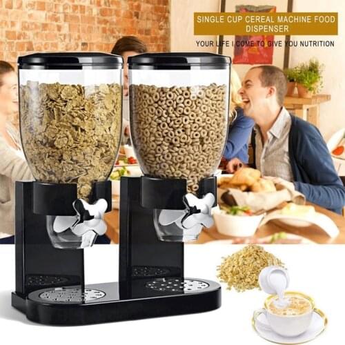 Double Cylinder Cereal Machine Home Type Kitchen Supplies Mini Cereal Separator Hot Selling Plastic Clear Container