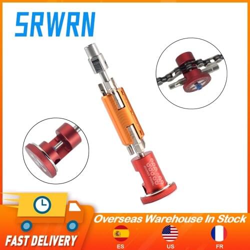 SRWRN Bicycle Invisible Chain Cutter Repair Tool Multi Portable Kit Hexagon Screwdriver Crank T25 Wrench Chain Rivet Accessory