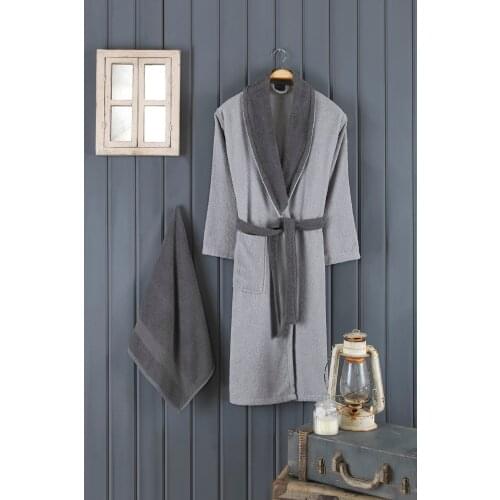 100 cotton Men 'S 2 Piece Bathrobes Set