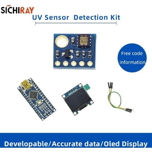 DIY UV Dectection Sensor Oled Display Kit Electronic PCB Board Module Material Package For Arduino Develop
