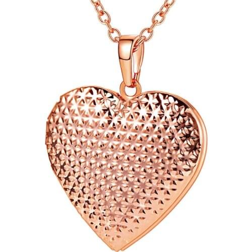 Newest Factory Sale High Quality Love Shape Locket Pendant Necklace Fits for everyday Wear Gifts for Women Free Shipment P3518G