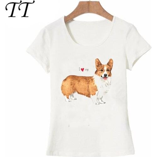 2021 New summer women T-Shirt I Love my Pembroke Welsh Corgi design T Shirt female Tops hipster cool girl short sleeve Tee