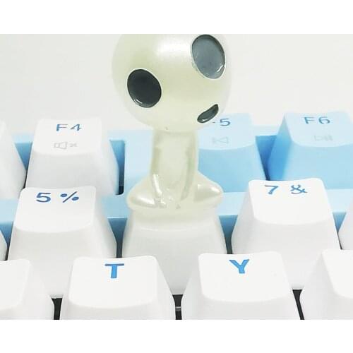 Diy personality cartoon luminous tree elf game mechanical keyboard decoration transparent stereo Keycap, MX keycap F11 ESC key