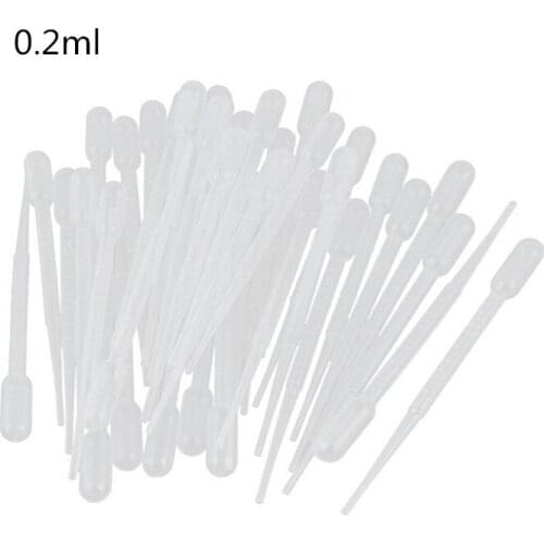 100PCS0.2 0.5 1 2 3 4ml Practical Transparent Pipettes Disposable safe Plastic Eye Dropper Transfer Graduated Pipettes