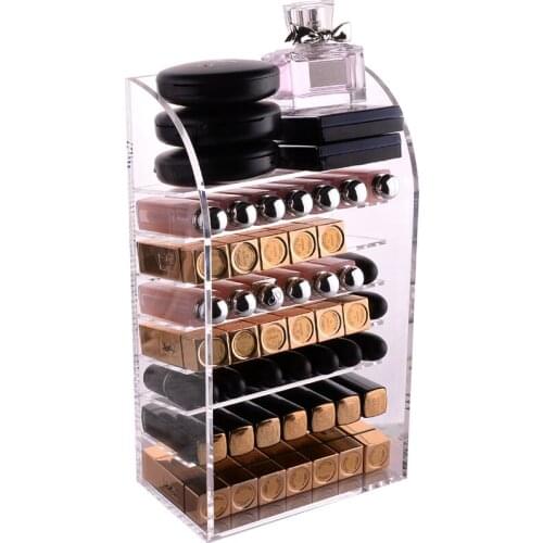 Clear Acrylic Multi-layer Lipstick Holder Makeup Organizer Case Cosmetic Storage Box Desktop Lipstick Lip Gloss Tools Box