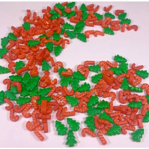 20g Christmas Candy Red Cane Christmas Tree Mix Fondant DIY Cake Baking Christmas Decoration Free Shipping