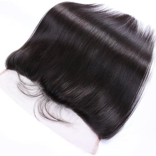 Ruolanni HAIR Brazilian Straight Lace Frontal Closure Ear to Ear Free Part 13*4 Frontal 150% Destiny Remy Hair Free Shipping