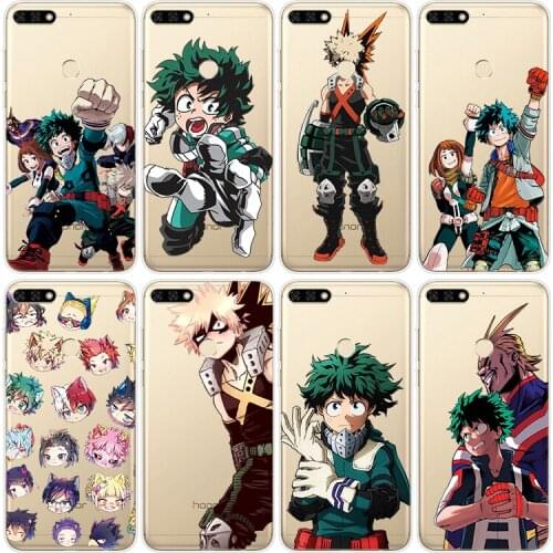 Boku My Hero Academia Silicone Cover For Honor 10X 9X 8X MAX 20 10 9 8 8A 8C 8S Prime 7A Pro Lite Soft Phone Case