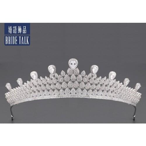 Princess zircon micro paved Tiaras and Crowns Headband Kid Girls Love Accessiories Hair luxury wedding bridal Prom Party jewelry