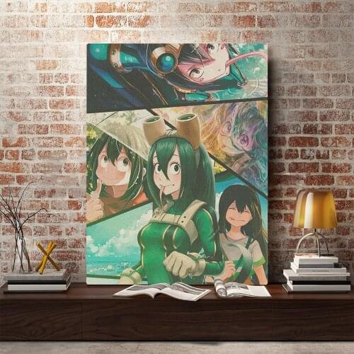 Tsuyu Asui My Hero Academia BNHA Anime Canvas Home Decor Prints Dorm Living Room Bedroom Painting Wall Art Decoration Poster