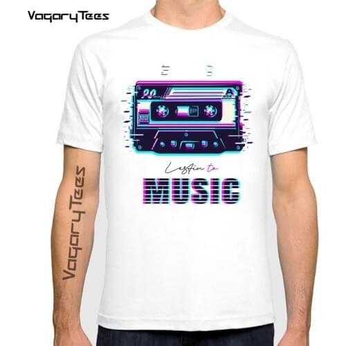 Vintage classic old design Music tape Classic Old Skool Cassette Tape Dj MenS Music Audio Mix Summer High Quality Nerd T Shirts