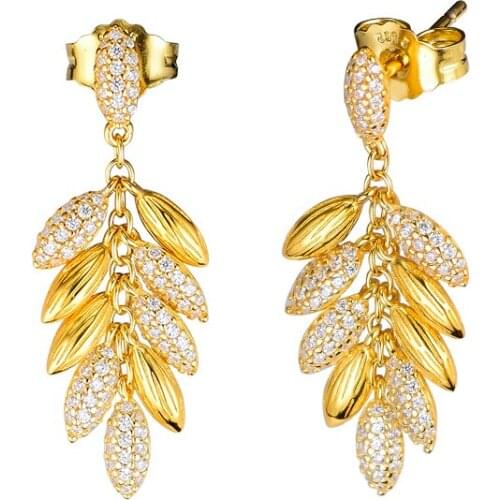 925 Sterling Silver Limited Edition Floating Grains Earrings Shine For Women Original Jewelry Making Anniversary Gift