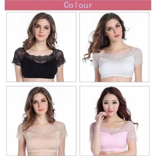 Women Lace Strap Vest Bra Womens Comfy Sport Bra Comfy Wire Free Running Vest Type Sports Brassiere Charming Underwear Black